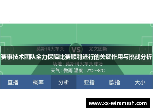 赛事技术团队全力保障比赛顺利进行的关键作用与挑战分析